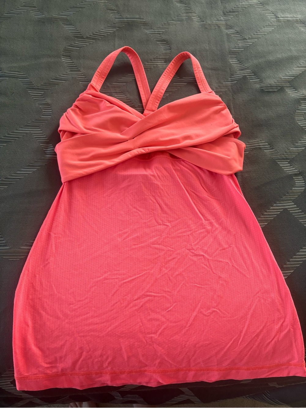 lululemon athletica Coral Pink Twist-Front Active Tank
